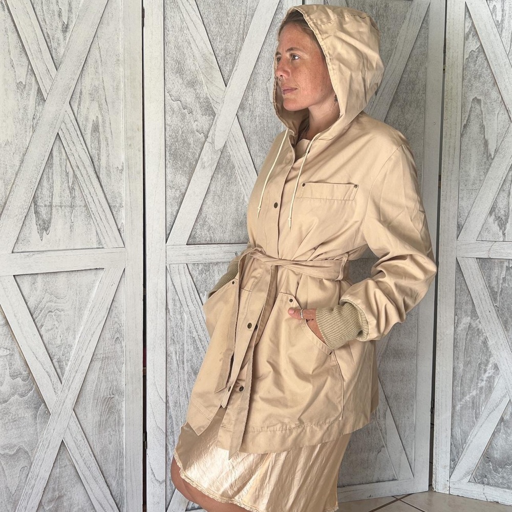 vintage utility mod hoody cream gorpcore jacket
